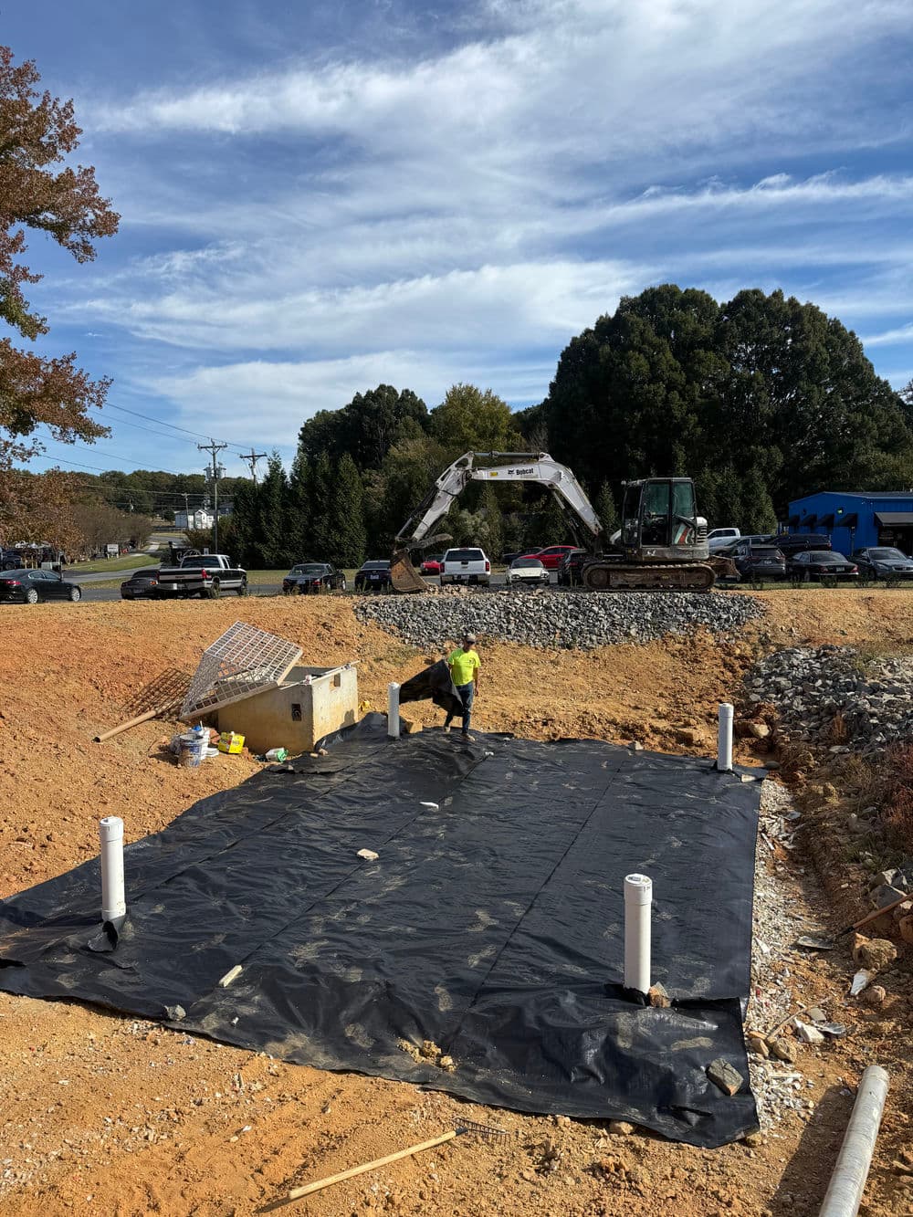 Gallery photos for Stormwater Pond Construction for Commercial Property in Indian Trail NC: Image #2